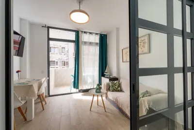 Casita Palmera - Baño moderno con ducha