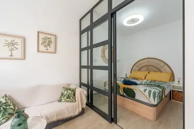 Casita Palmera - Zona de estar acogedora